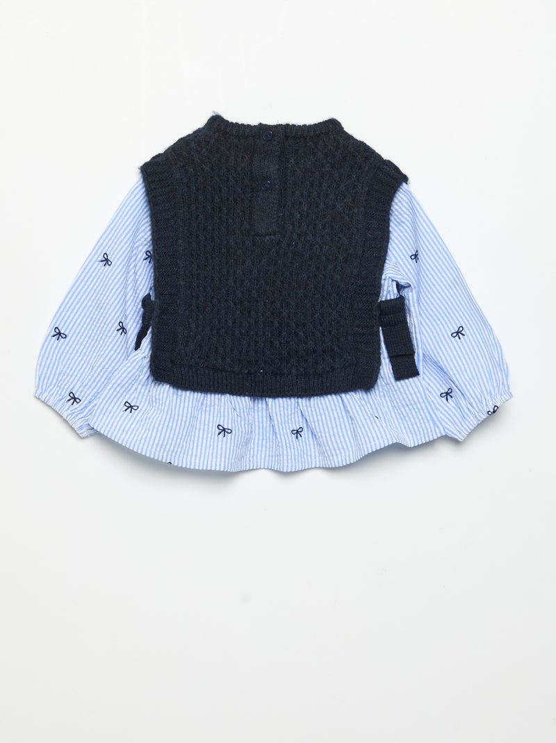 Trui 2-in-1 Blauw - Kiabi