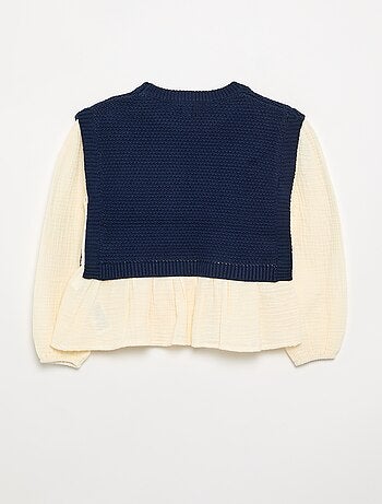 Trui 2-in-1 met blouse-effect