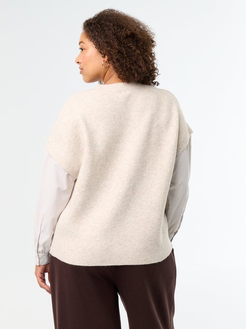 Trui 2-in-1 met overhemd - Kiabi Trui 2-in-1 met overhemd - Kiabi