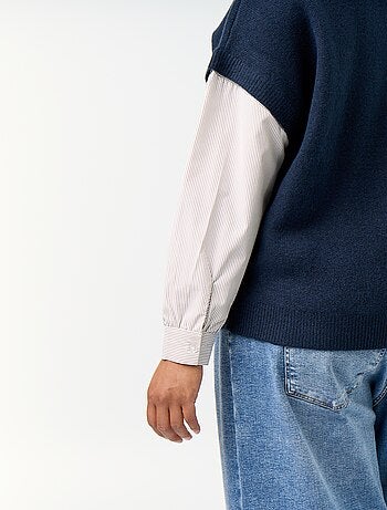 Trui 2-in-1 met overhemd