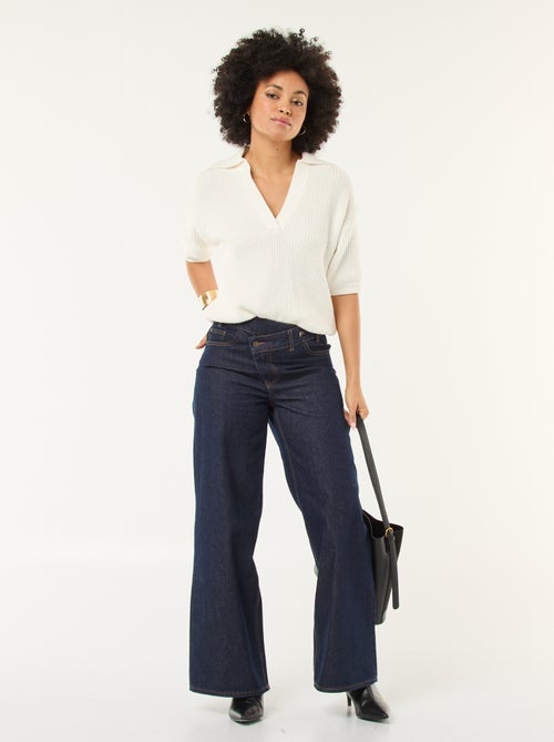 Trui in polostijl met V-hals - Kiabi