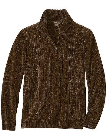 Trui in truckersstijl van chenille - ATLAS FOR MEN