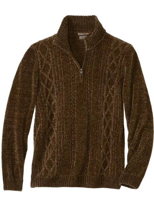 Trui in truckersstijl van chenille - ATLAS FOR MEN - Kiabi