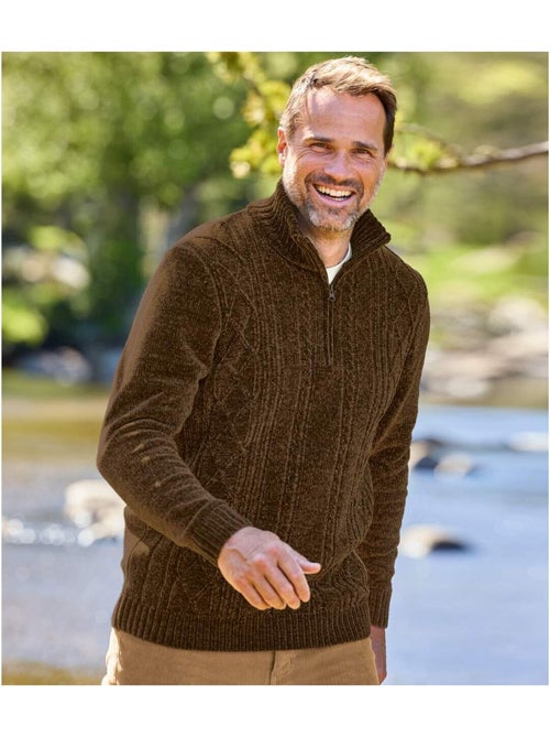 Trui in truckersstijl van chenille - ATLAS FOR MEN - Kiabi