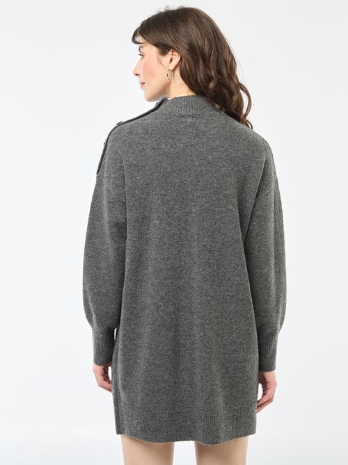 Trui-jurk met fantasieknopen - Kiabi