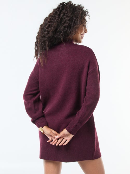 Trui-jurk met fantasieknopen - Kiabi