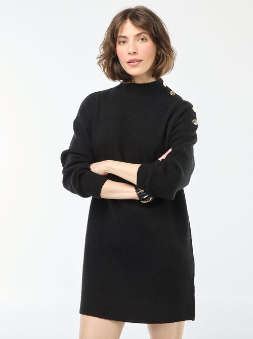 Trui-jurk met fantasieknopen - Kiabi