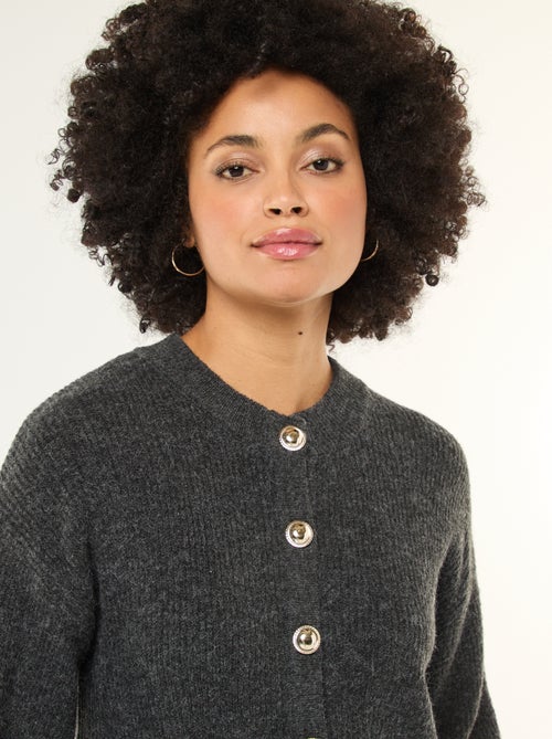 Trui-jurk met goudkleurige knopen - Kiabi