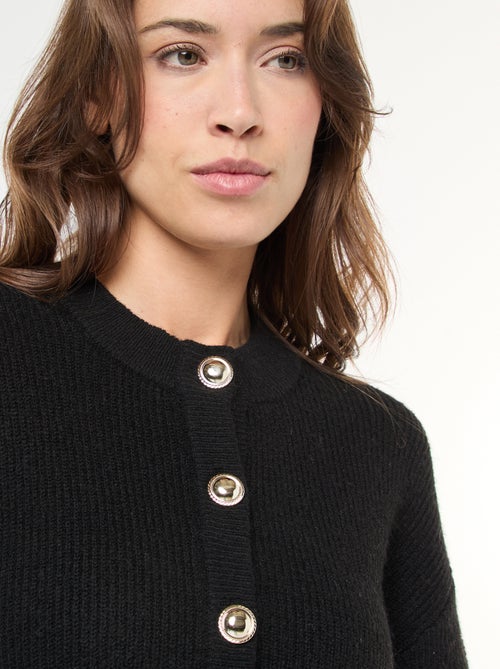 Trui-jurk met goudkleurige knopen - Kiabi