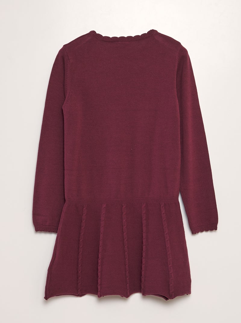 Trui-jurk met sterren in lovertjes ROOD - Kiabi