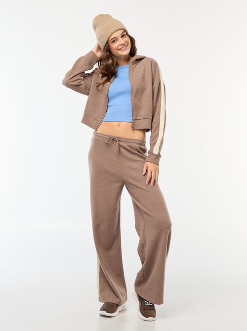 Trui met capuchon en ritsje - Kiabi