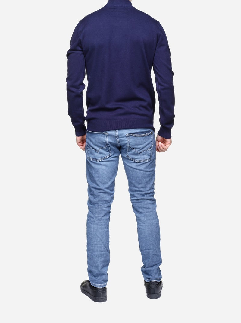 Trui met col - Kenzarro Blauw - Kiabi