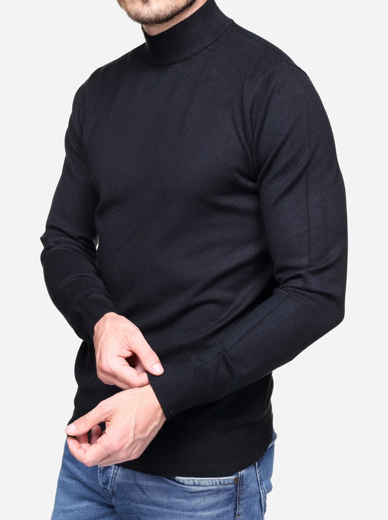 Trui met col - Kenzarro Zwart - Kiabi