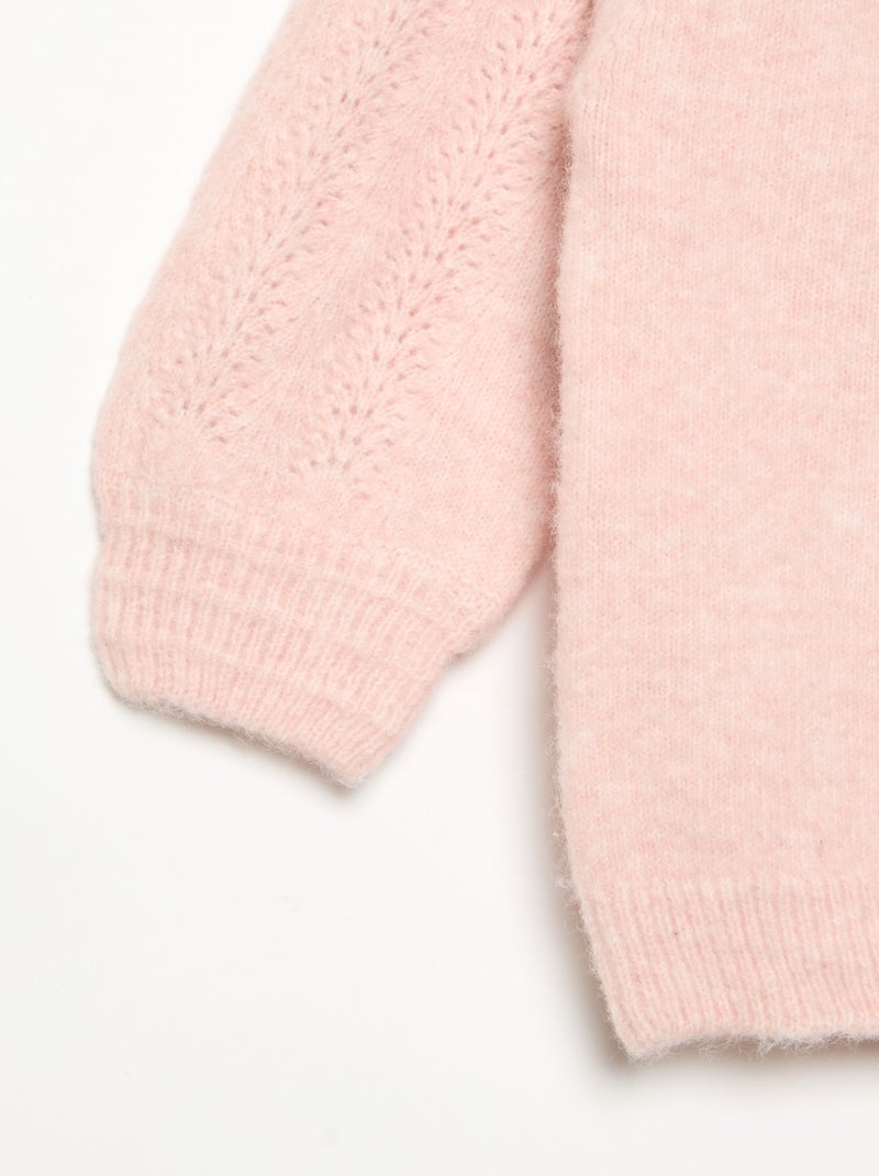 Trui met dubbele fantasiekraag Rose - Kiabi