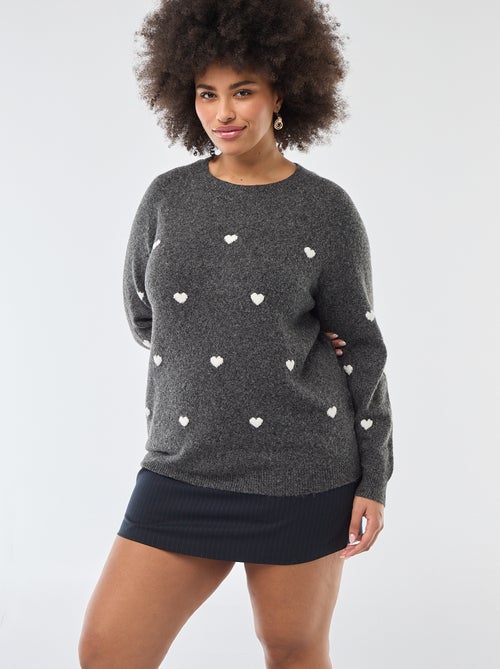 Trui met hartjesmotief 'Vero Moda Curve' - Kiabi