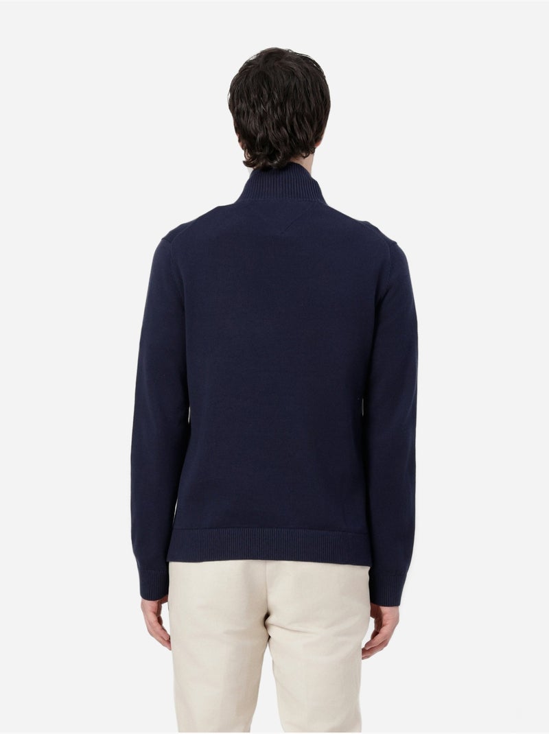Trui met hoge kraag en ritssluiting - Tommy jeans Blauw - Kiabi