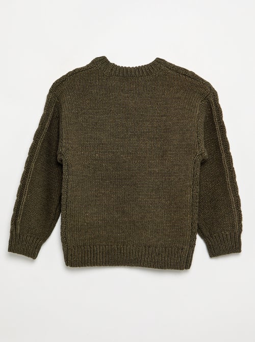 Trui met kabelmotief - Kiabi