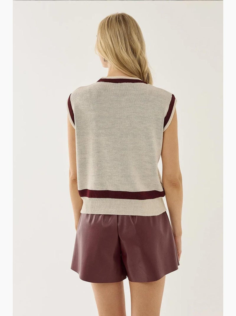 Trui met kersenmotief hiccup Natuurlijk beige - Kiabi