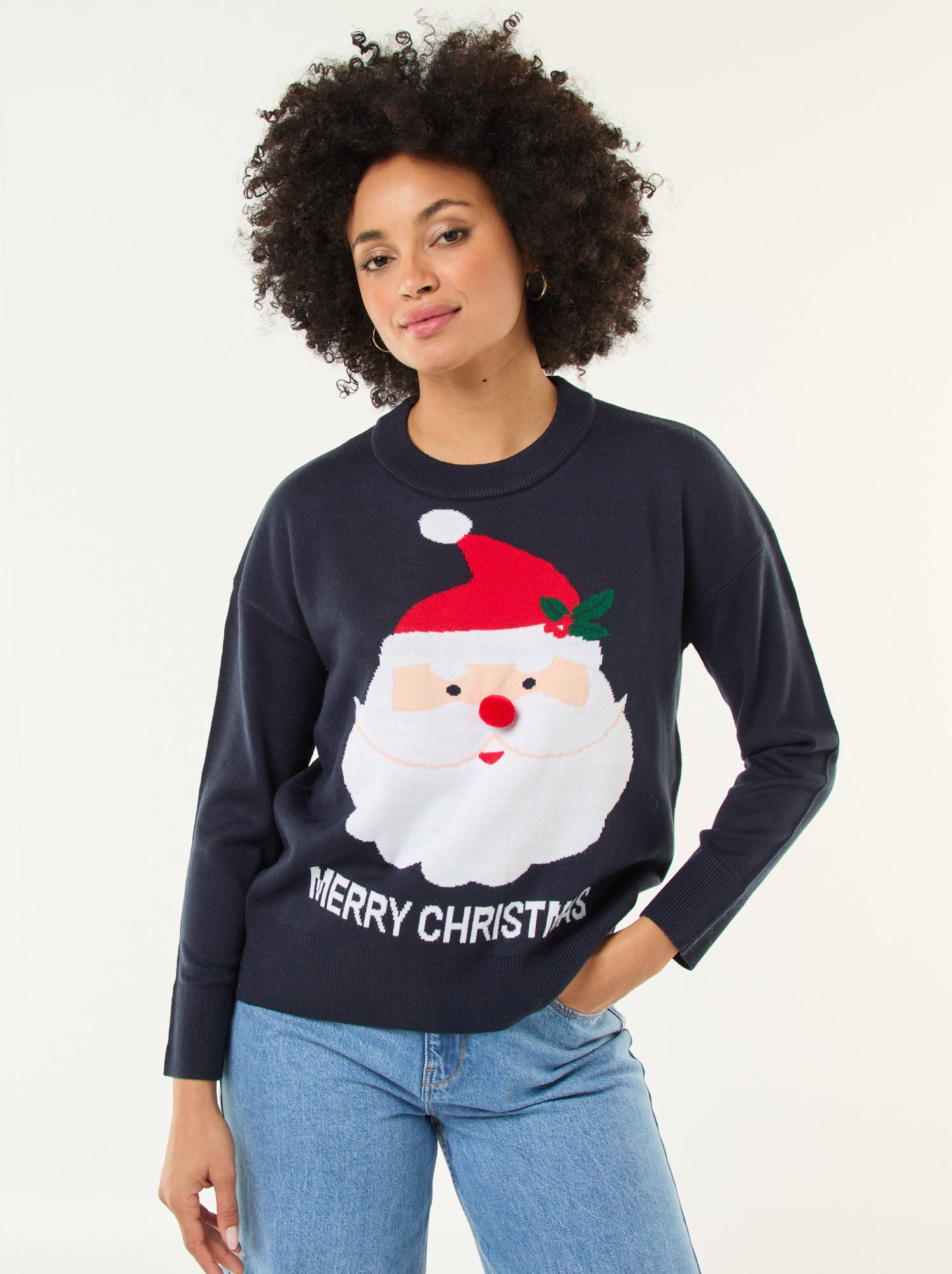 Kersttrui Dames Met Verlichte Kerstprint - Comfortabele Feestelijke Trui