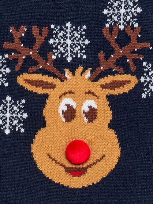 Trui met kerstprint en ronde hals - Kiabi