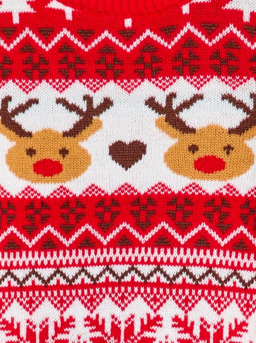 Trui met kerstprint en ronde hals - Kiabi