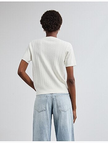 Trui met korte mouwen gebreid, mo fashion