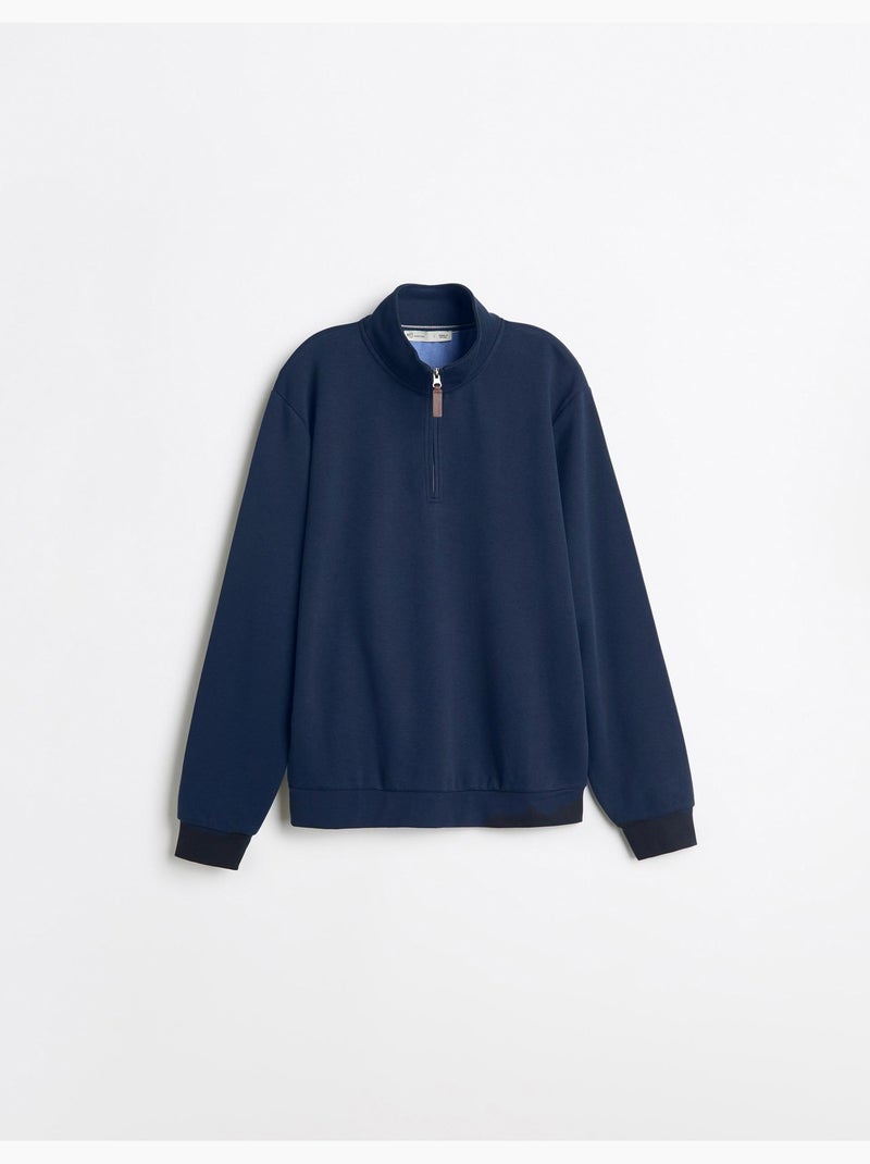 Trui met kraag, mo fashion Blauw - Kiabi