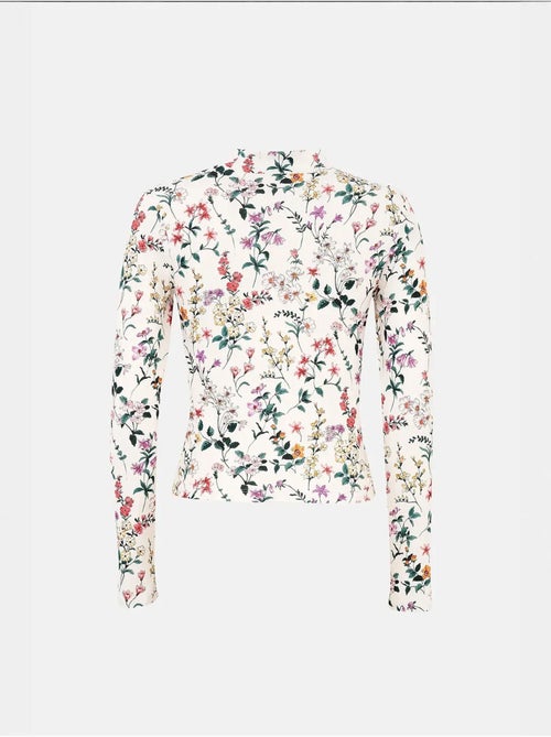 Trui met lange mouwen en bloemenprint hiccup - Kiabi Trui met lange mouwen en bloemenprint hiccup - Kiabi