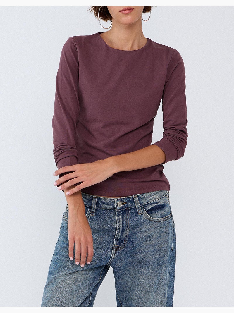 Trui met lange mouwen, mo fashion Paars - Kiabi