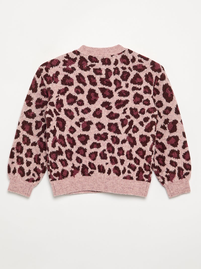 Trui met luipaardmotief Rose - Kiabi