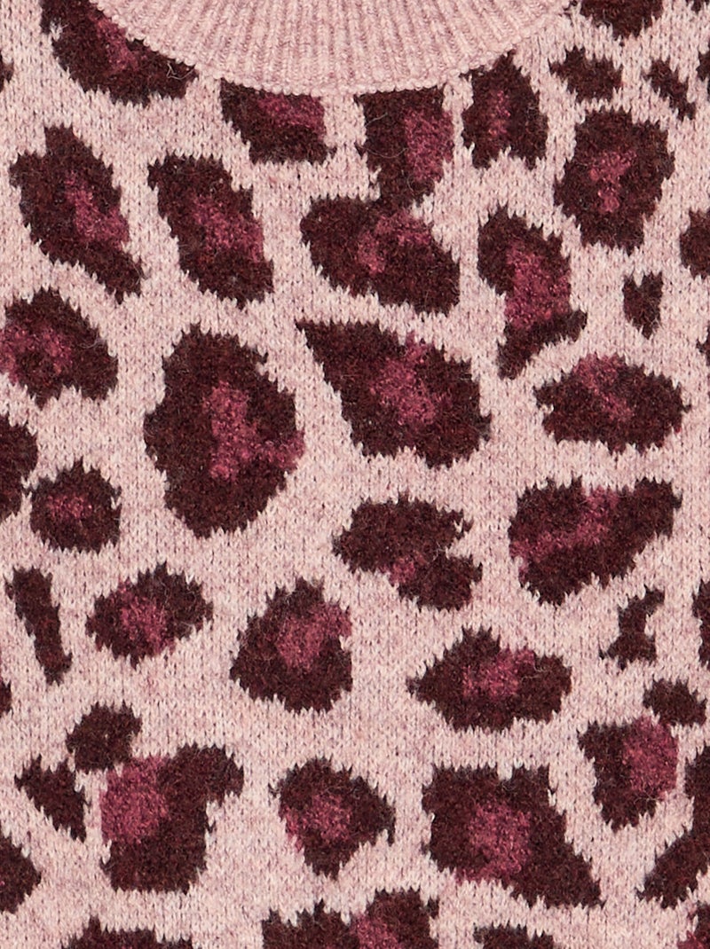 Trui met luipaardmotief Rose - Kiabi