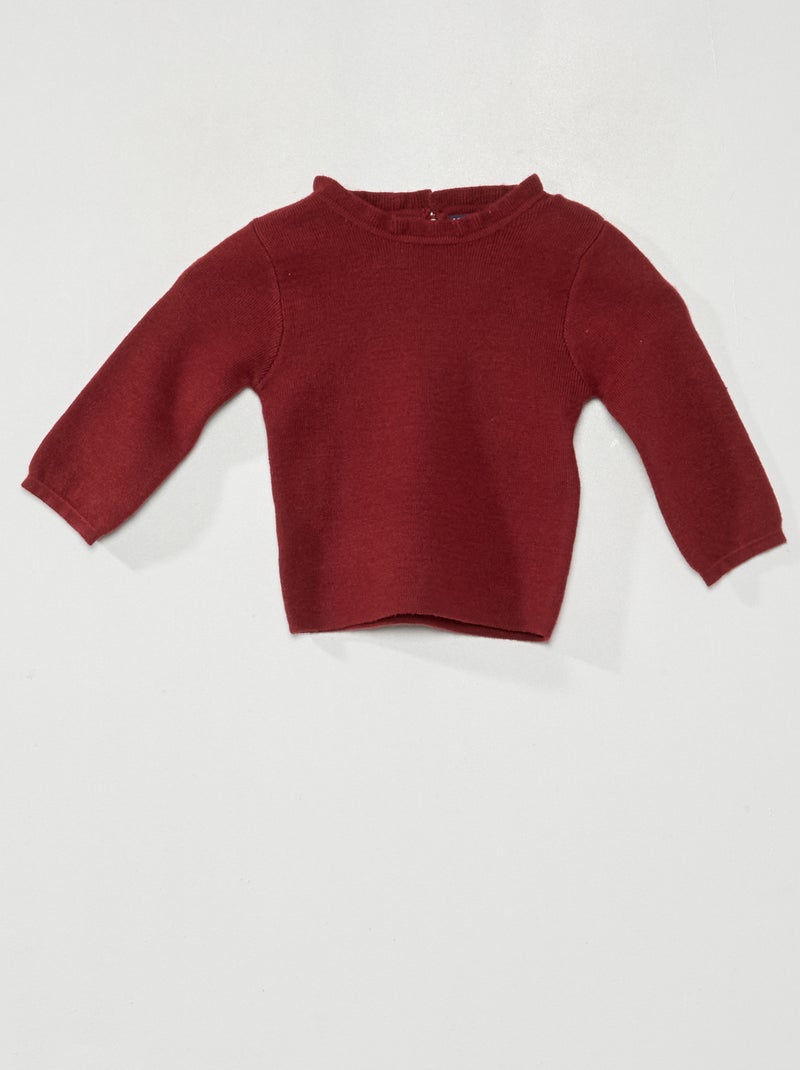 Jas met zakken en hoge kraag - Bruin - Maat XXXL