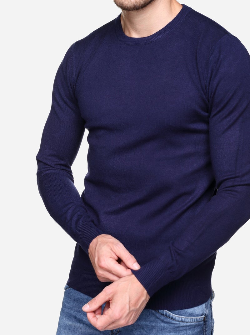 Trui met ronde hals - Kenzarro Blauw - Kiabi