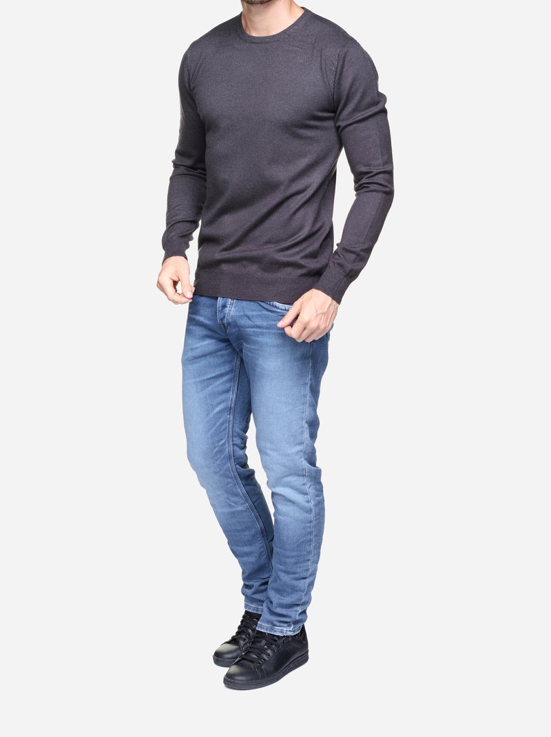 Trui met ronde hals - Kenzarro Donkergrijs - Kiabi