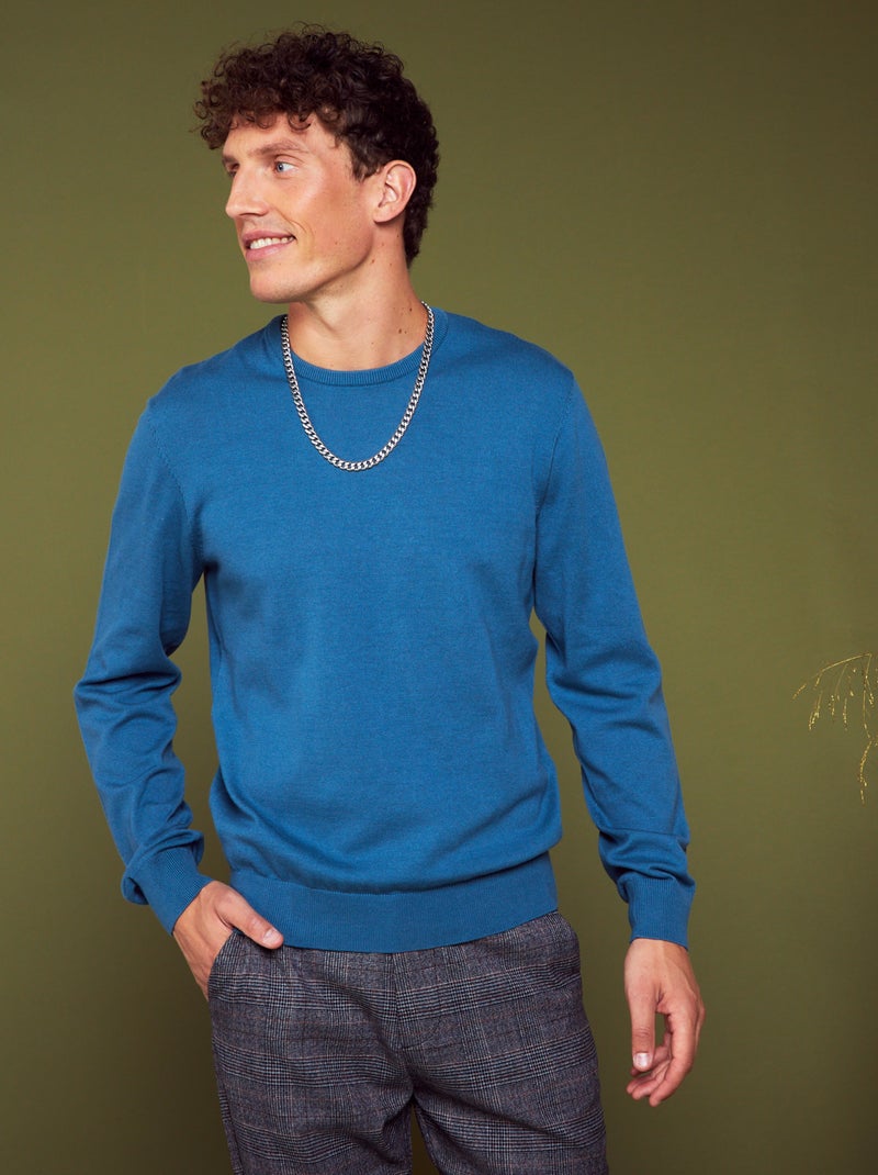 Trui met ronde hals BLAUW - Kiabi