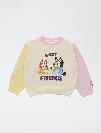 Trui met ronde hals 'Bluey' van french terry katoen