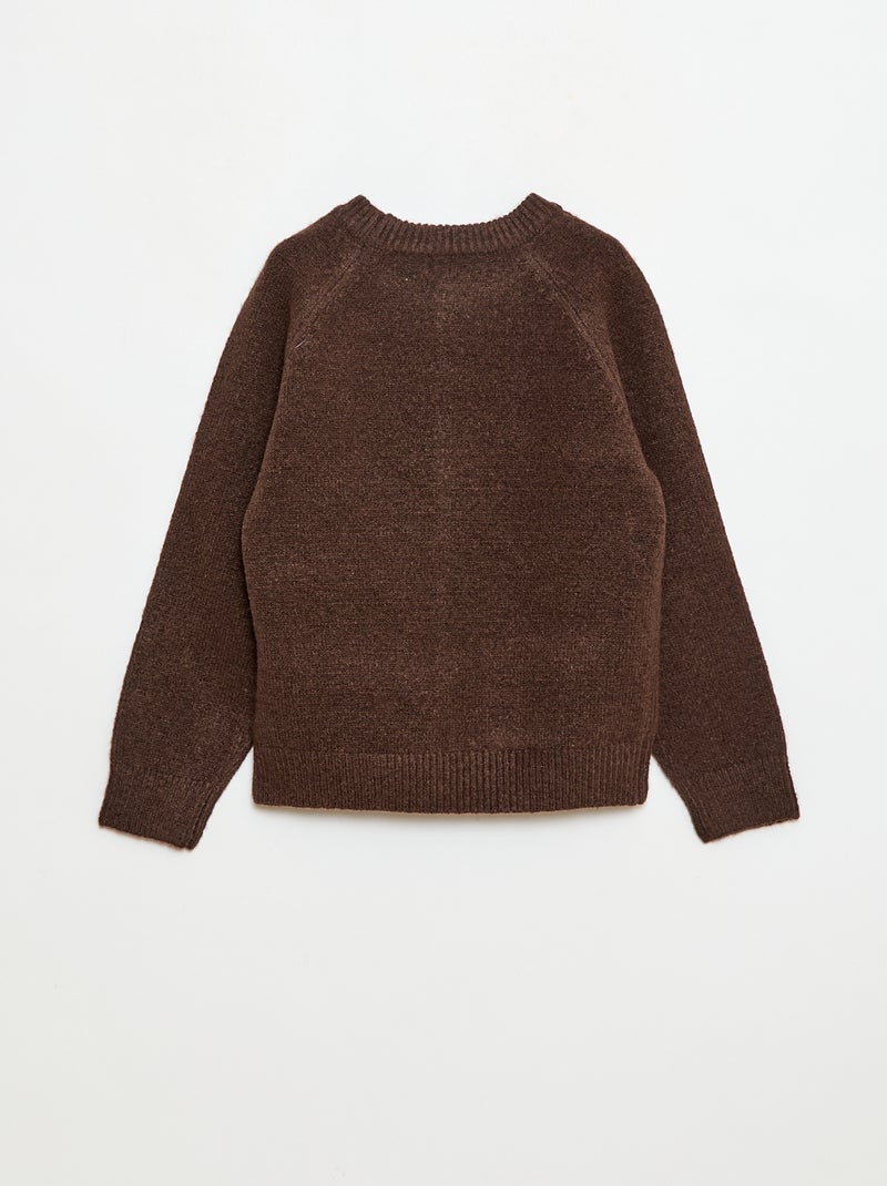 Trui met ronde hals Bruin - Kiabi