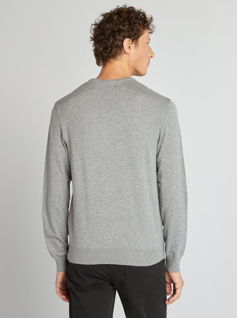 Trui met ronde hals GRIJS - Kiabi