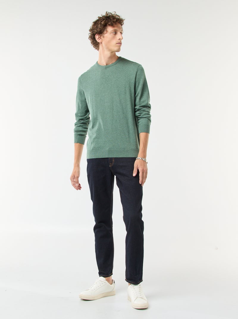 Trui met ronde hals Groen - Kiabi