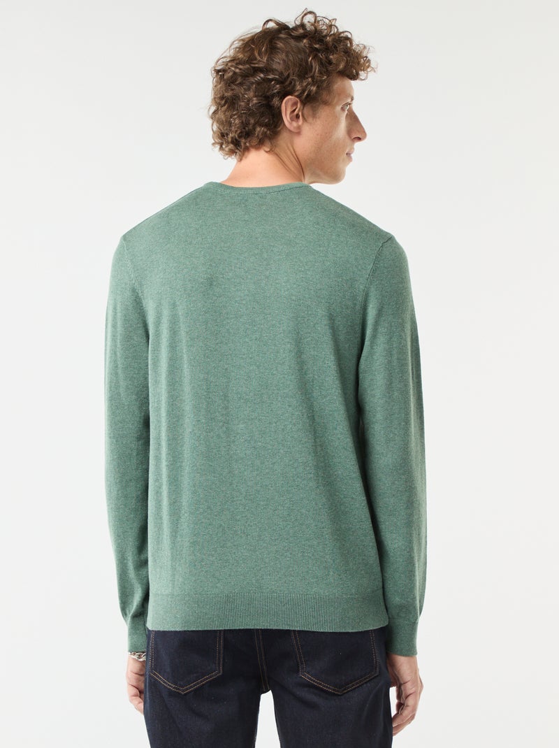 Trui met ronde hals Groen - Kiabi