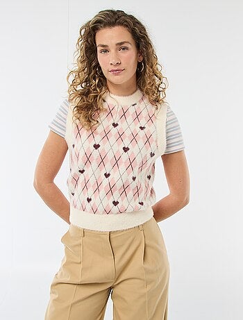 Trui met ruitenprint - Valentijnsdag