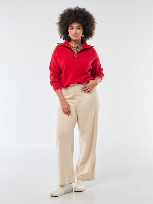 Trui met schipperskraag en ritsje - Kiabi