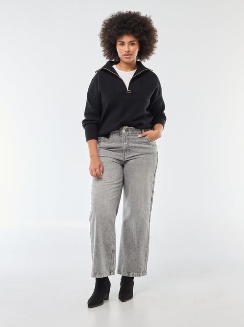 Trui met schipperskraag en ritsje - Kiabi