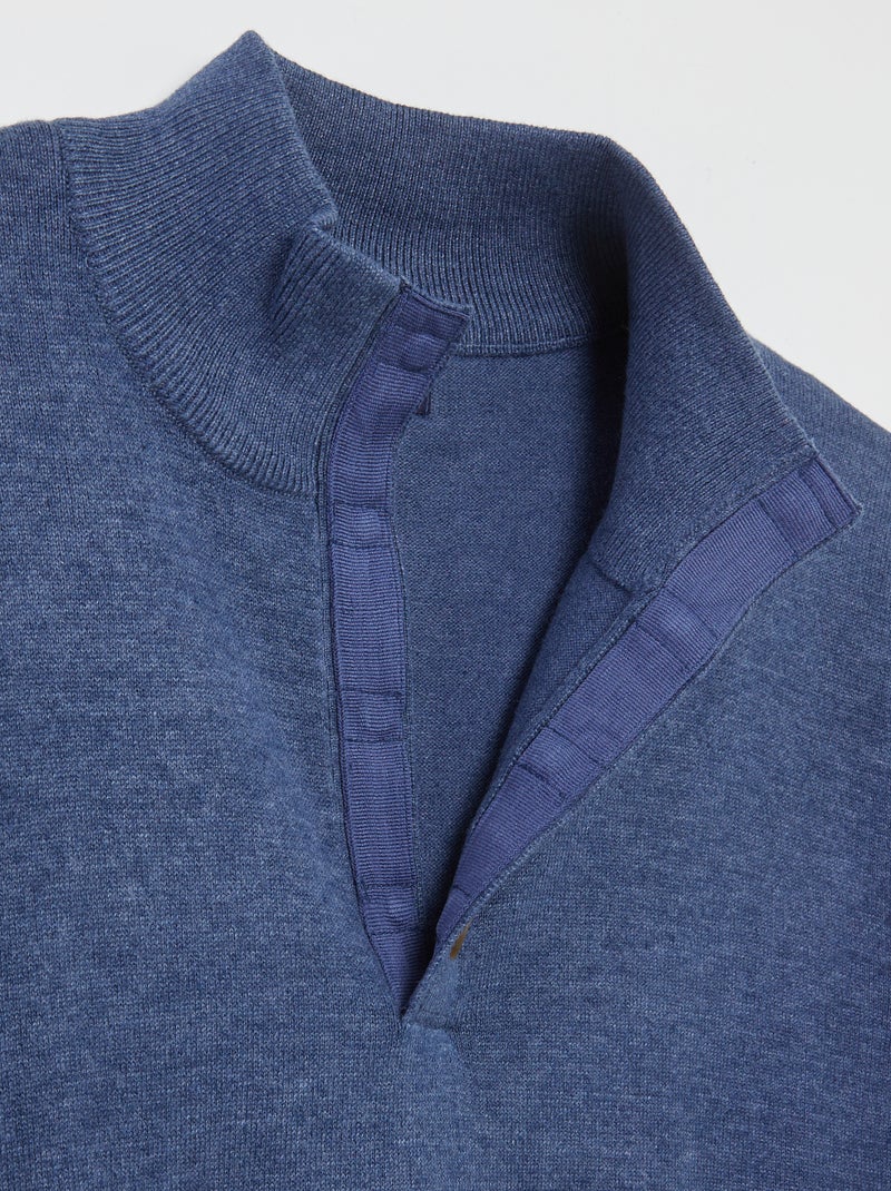 Trui met schipperskraag marinière - collectie gemakkelijk aan te trekken BLAUW - Kiabi