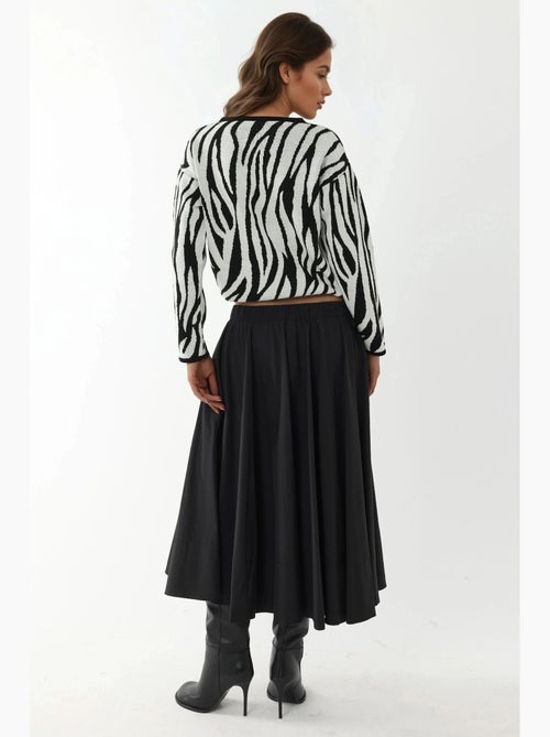 Trui met zebraprint en v-hals hiccup - Kiabi Trui met zebraprint en v-hals hiccup - Kiabi