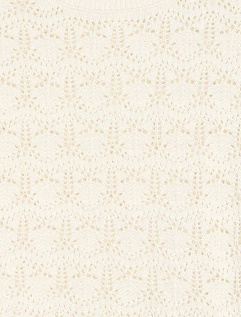 Trui van ajourgebreide stof