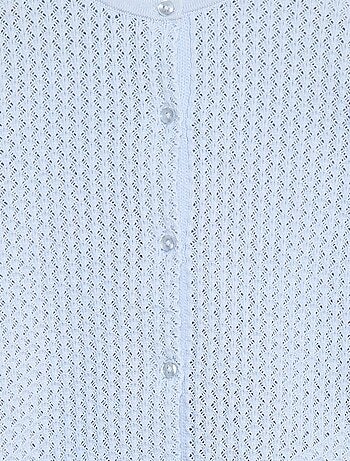 Trui van ajourtricot met ronde hals