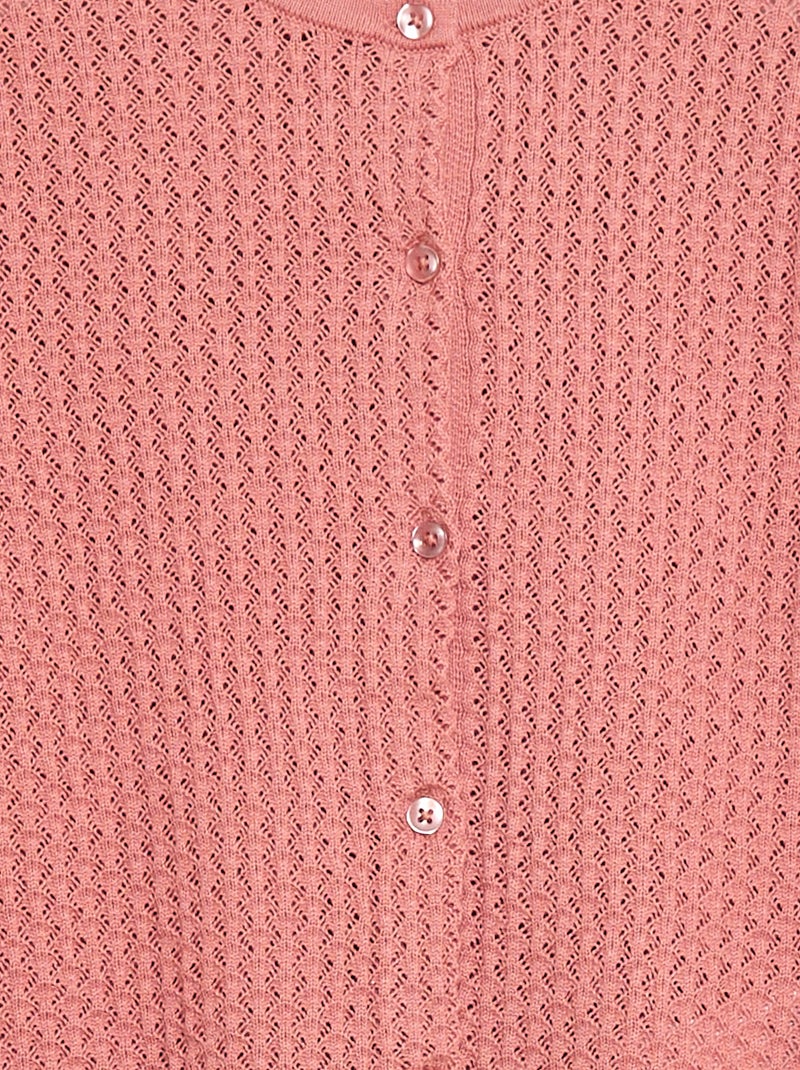 Trui van ajourtricot met ronde hals Rose - Kiabi