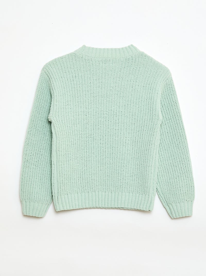 Trui van chenillebreisel Blauw - Kiabi