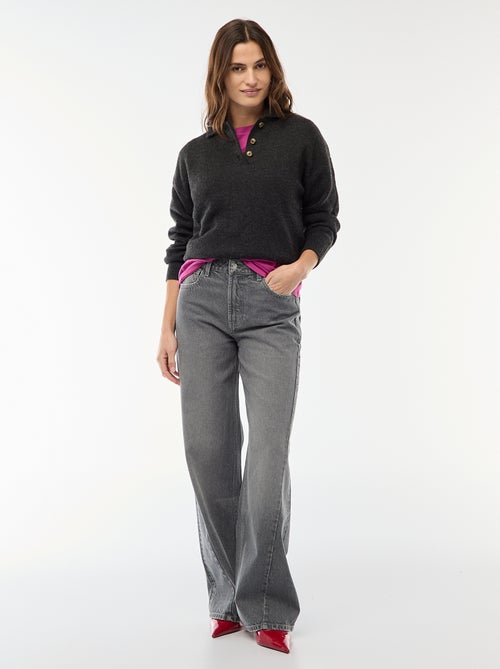 Trui van dik breisel met polokraag - Kiabi